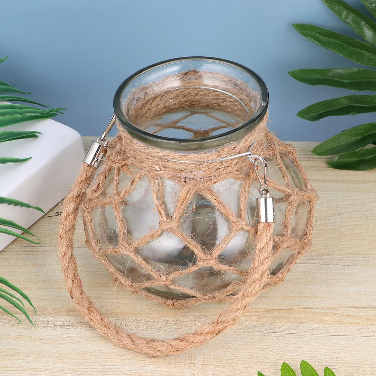 Vase en Verre à Corde Hydroponique Créatif pour Plantes Vertes