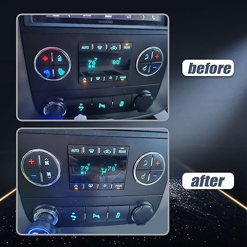 Miniatura 2 de Priprilod Kit de reparación de calcomanías para botón de salpicadero de AC para arreglar controles de AC y botones de salpicadero de radio
