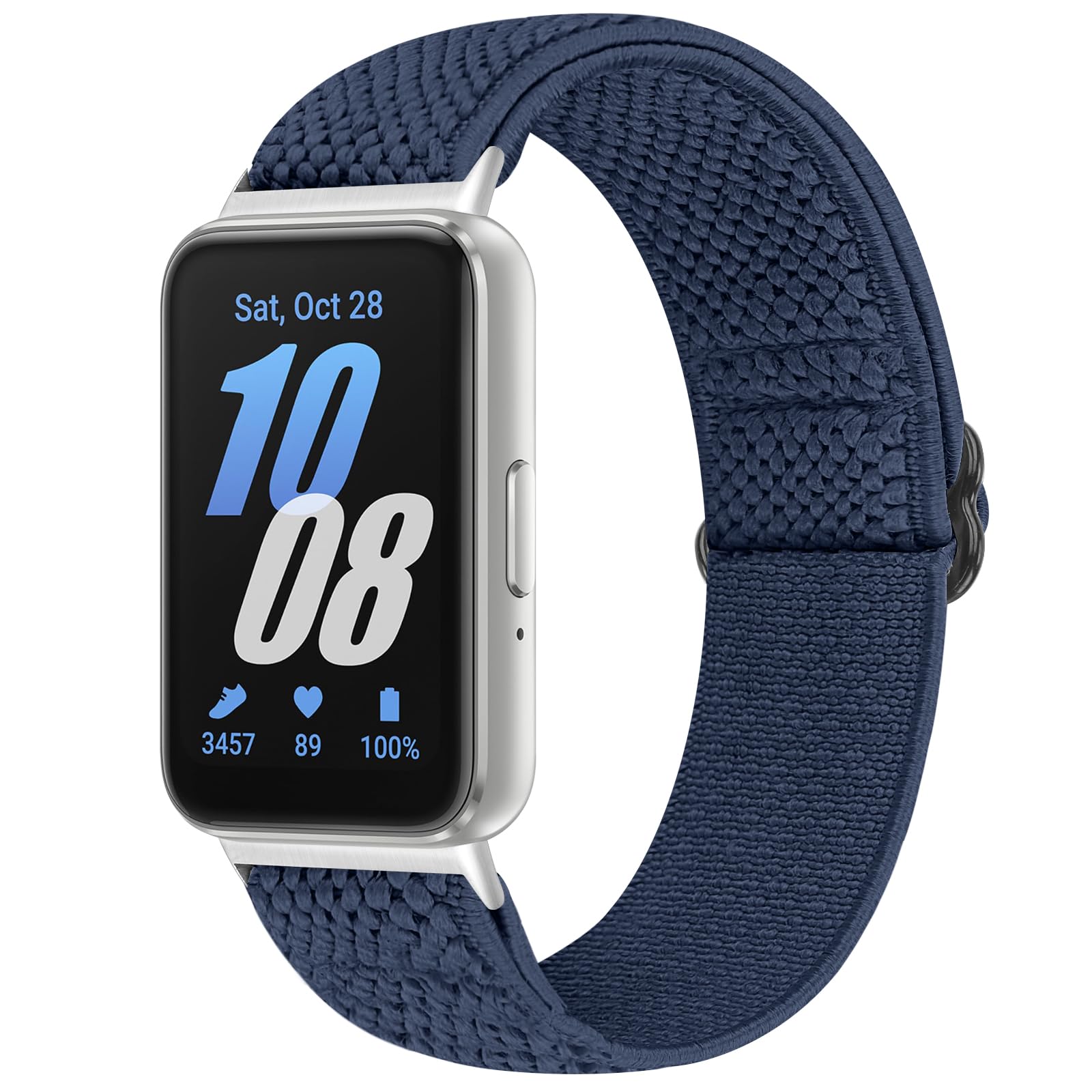 Yunshare Elastic Nylon Wristband Compatible with Samsung Galaxy Fit 3, Adjustable Stretchy Nylon Replacement Strap for Galaxy Fit3 SM-R390 for Men and Women, 145 mm till 250 mm, Nylon, No gemstone