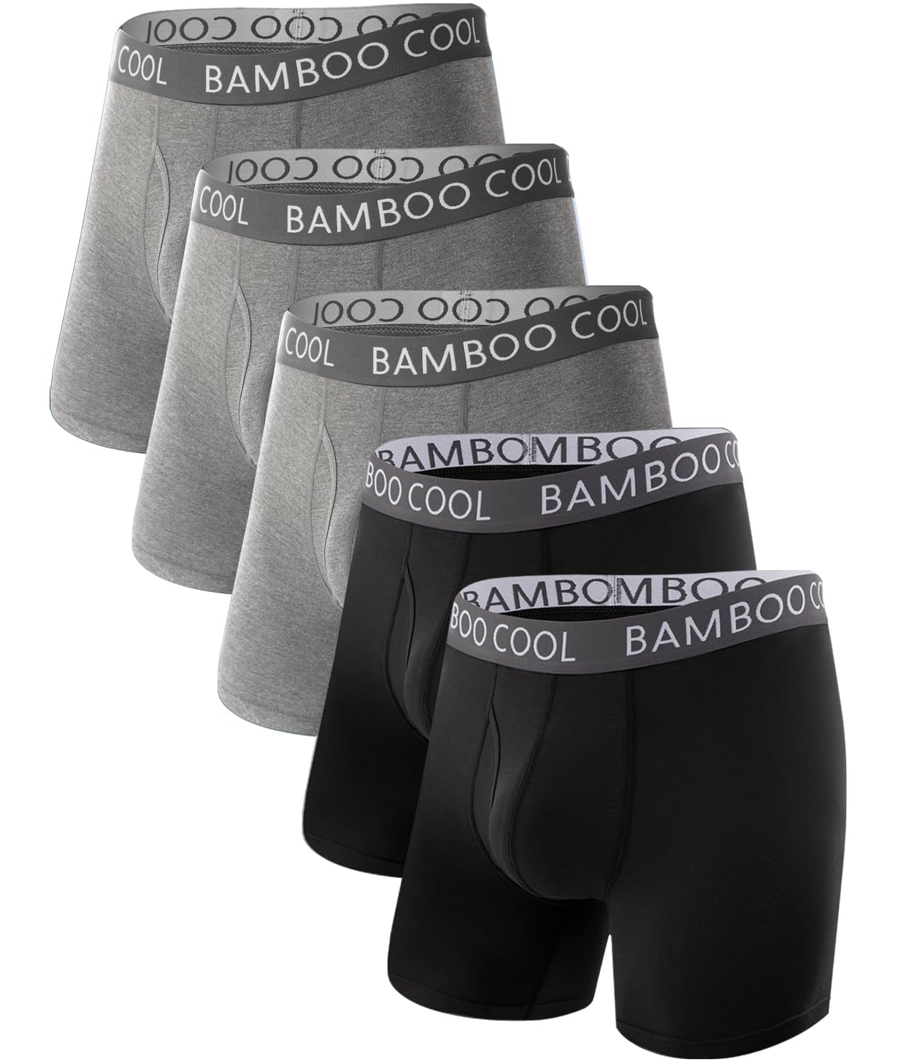 BAMBOO COOL Ultra Soft &amp; breathable Mens Underwear Boxer Briefs Pack