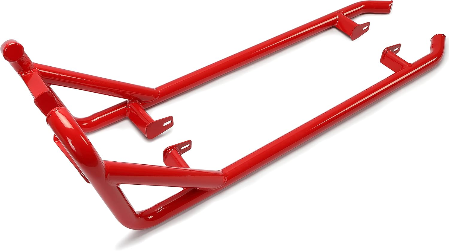 ALMULOO Nerf Bars Rock Sliders Side Bars Pair Compatible with 2014-2023 Polaris RZR XP 1000 Turbo S, RZR 900/900 XC/S 900/ S 1000 2 Doors Left Right Side Steps - 2 Seater Red
