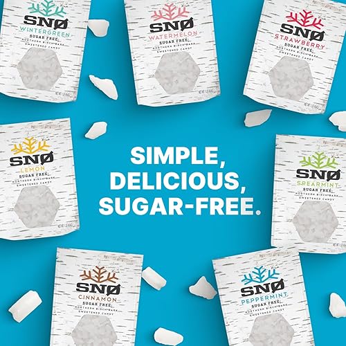 Miniatura 8 de SNØ Chips de caramelo de xilitol de menta  Apoyo para la salud bucal  Xilitol de abedul puro  Sin azúcar, bajo en carbohidratos, apto para