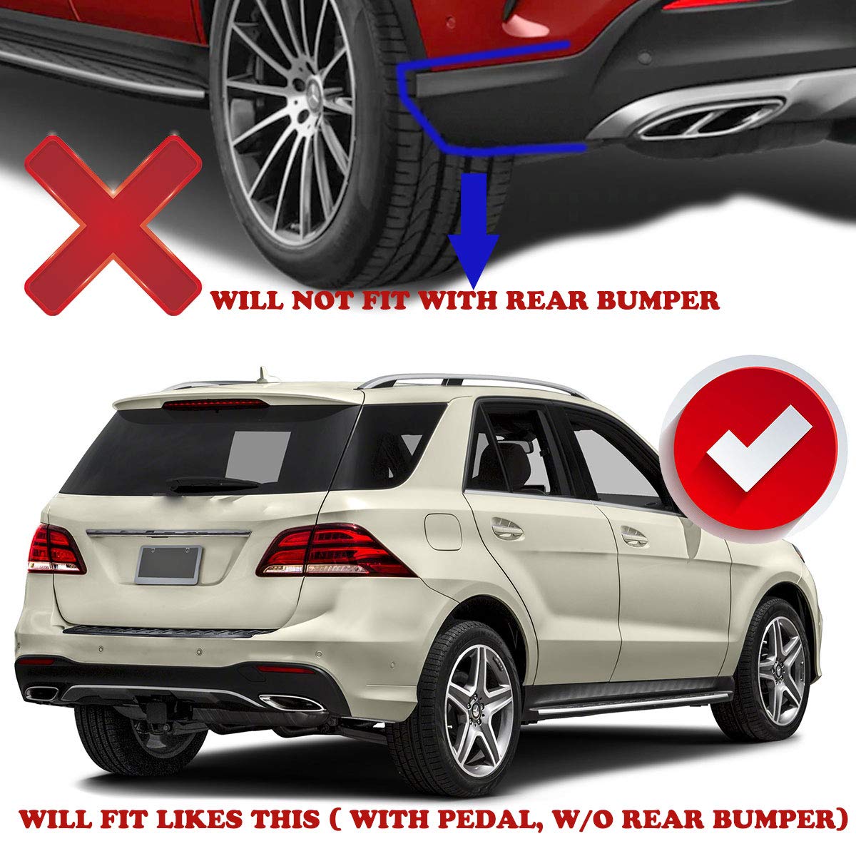 Mud Flaps Splash Guards For Mercedes Benz GLE 2020-2023 - Front & Rear Set With Mounting Hardware