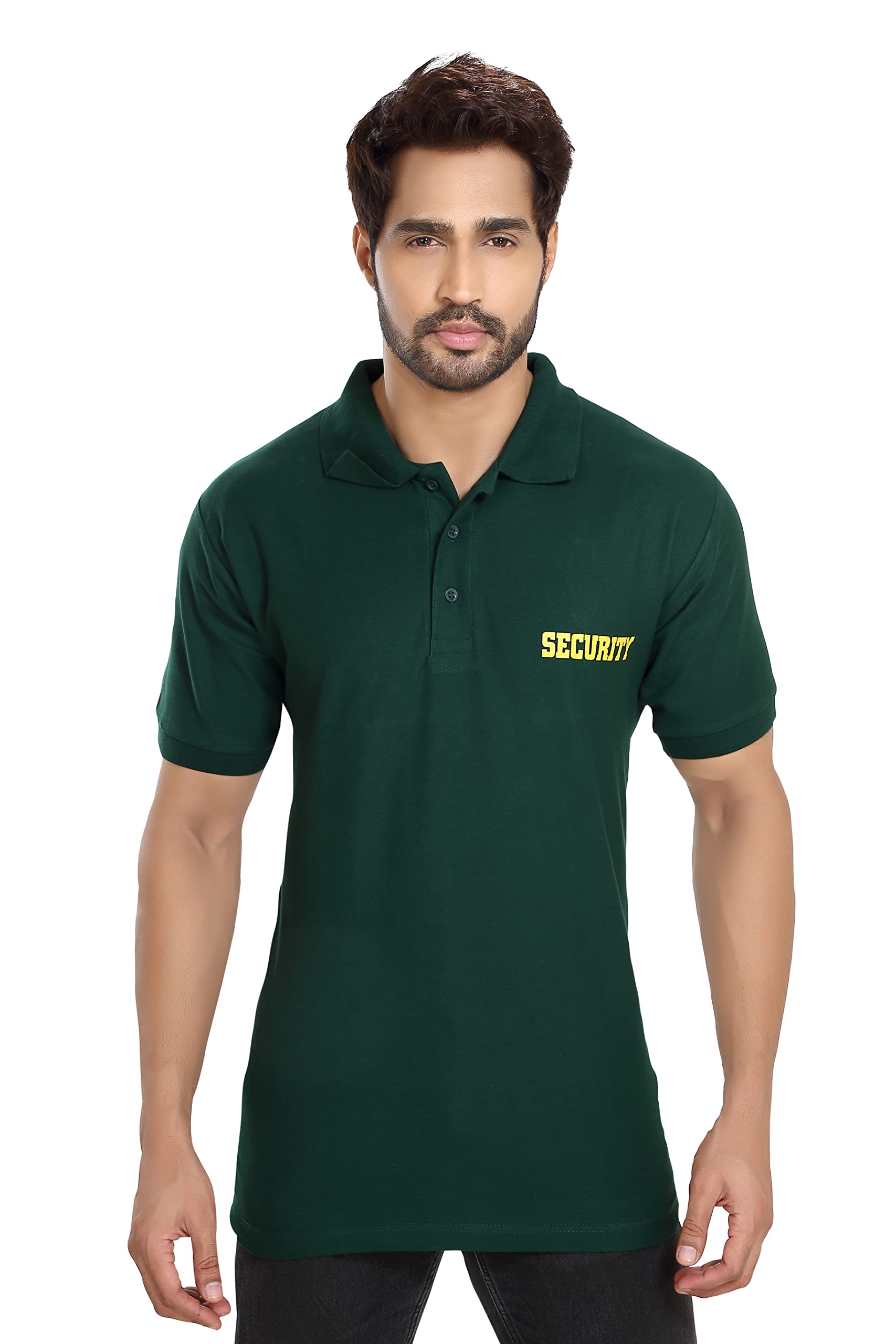 UNIFORMIC Cotton Security Guard Polo Neck T-Shirt - 220 GSM
