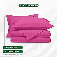 Vista 3 de Elegant Comfort Juego de funda de edredón de lujo de 3 piezas, colección de hotel de microfibra de calidad prémium de 1500 hilos, funda de edredón