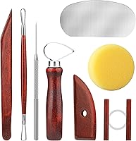Vista 11 de Herramientas de arcilla para esculpir, kit de herramientas de tallado de polímero de doble cara, juego de herramientas de cerámica de madera