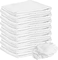 Kit com 10 Panos de Chão Grande Gigante 58x85cm - Grosso Encorpado Branco 100% Algodão - Super Premium