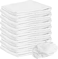 Kit com 10 Panos de Chão Grande Gigante 58x85cm - Grosso Encorpado Branco 100% Algodão - Super Premium