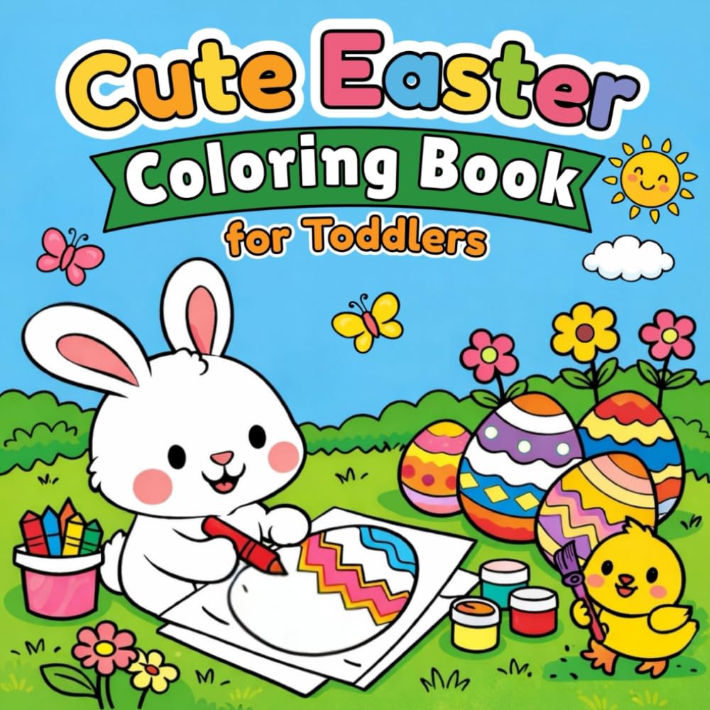 Cute Easter Coloring Book for Toddlers: Bold Lines and Fun Spring Pictures for Little Hands