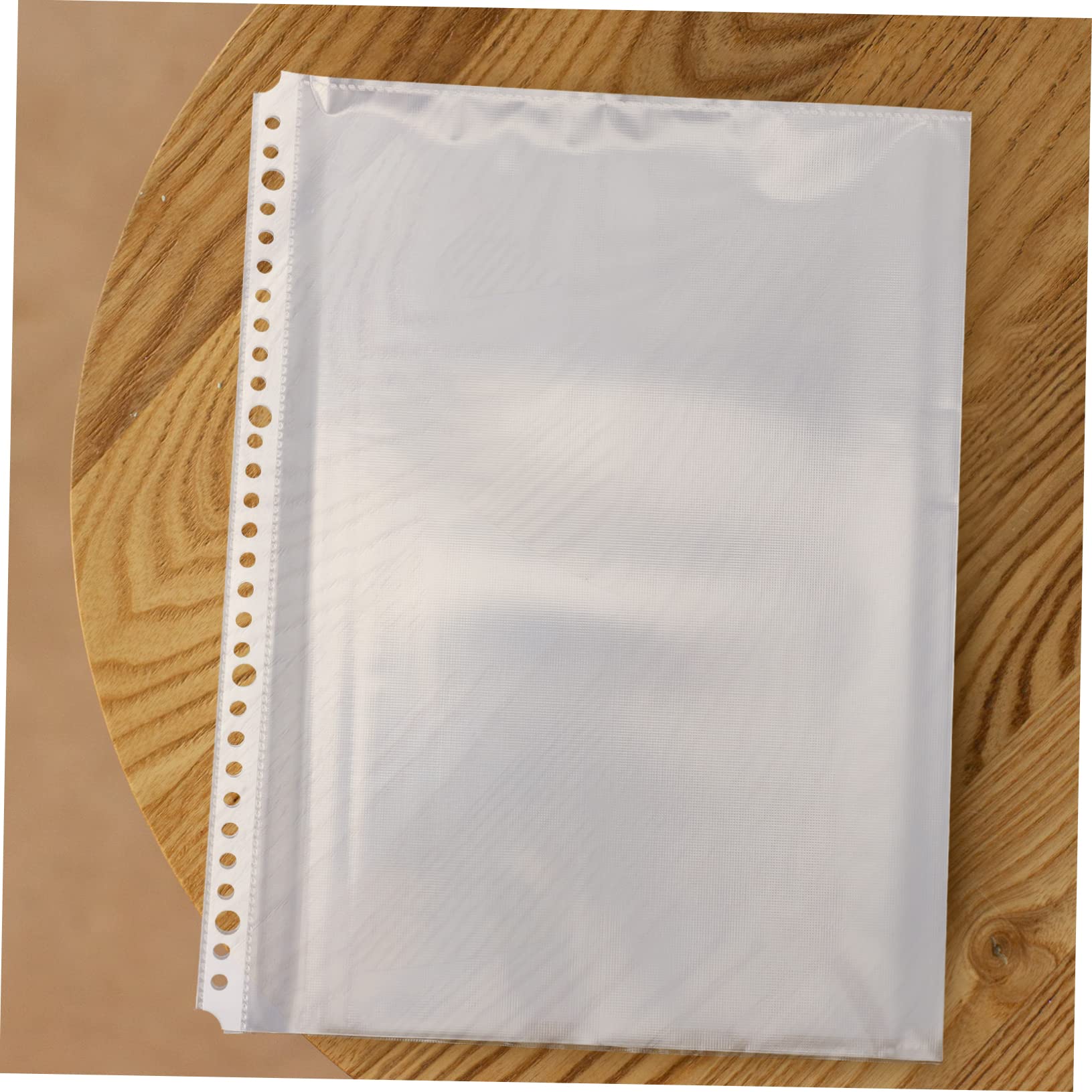 Uonlytech Lot De 100 Pochettes De Classeur Transparentes à 30 Trous, Format A4, Protection Intérieure Solide, Pochette De Rangement Pour Documents Bureau École