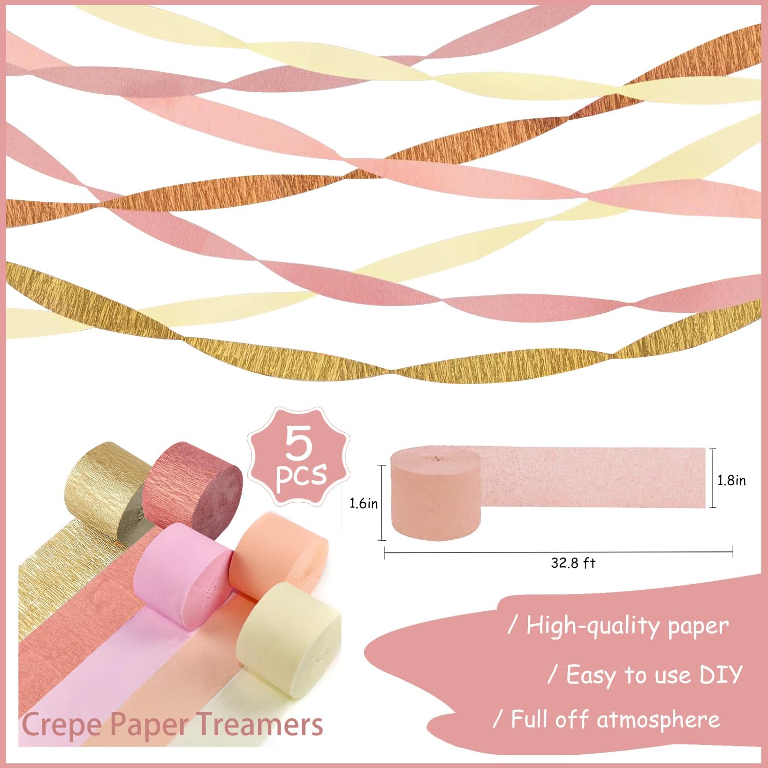 Boho Pink Farewell Party Decorations Women, Good Luck We Will Miss You Banner Crepe Paper Streamers Honeycomb Balls Tassel Garland For Going Away/Leaving/Retirement Party Décor, Coworker Goodbye Party