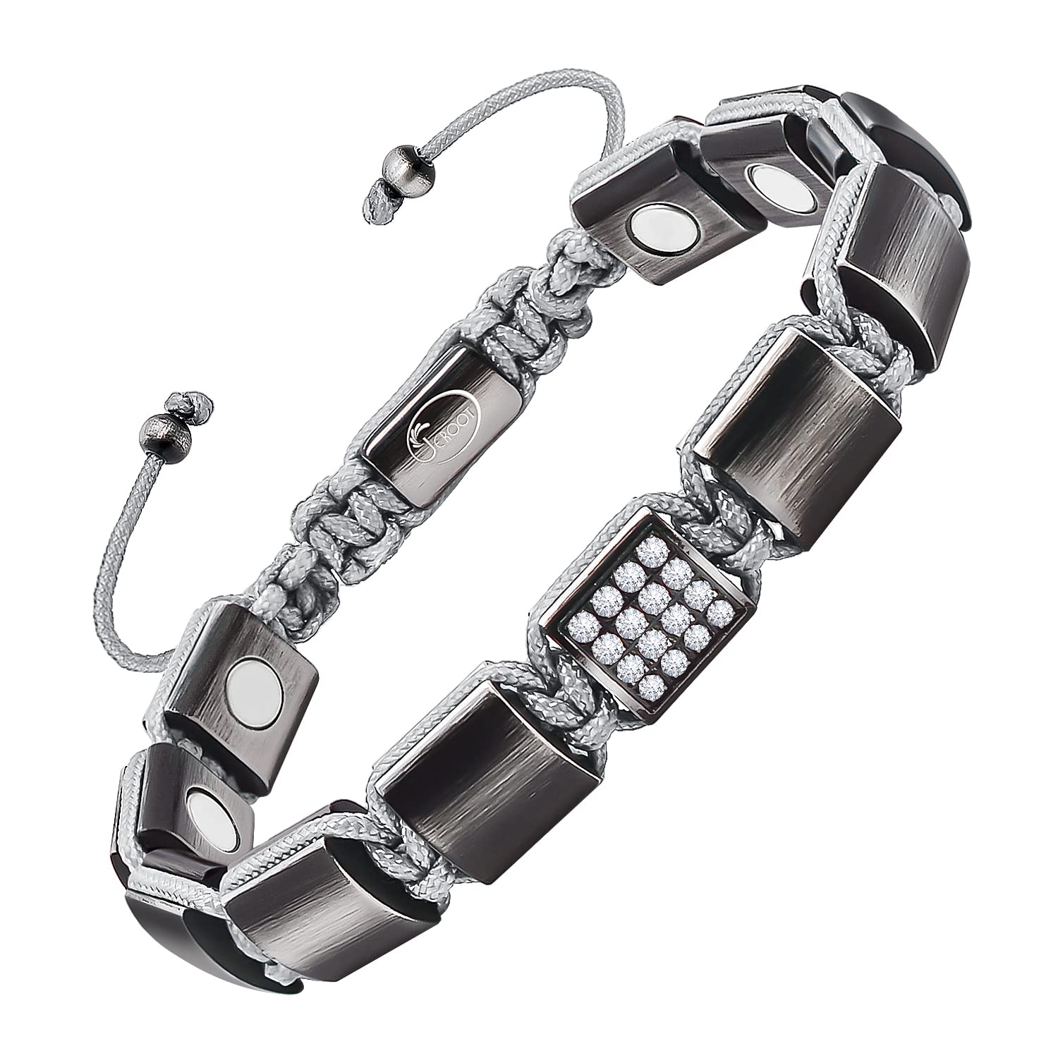 JEROOT Magnetic Bracelets for Men, Hand-Woven Men's Magnetic Therapy Bracelet for Pain Relief Elegant and Versatile Men's Bracelets