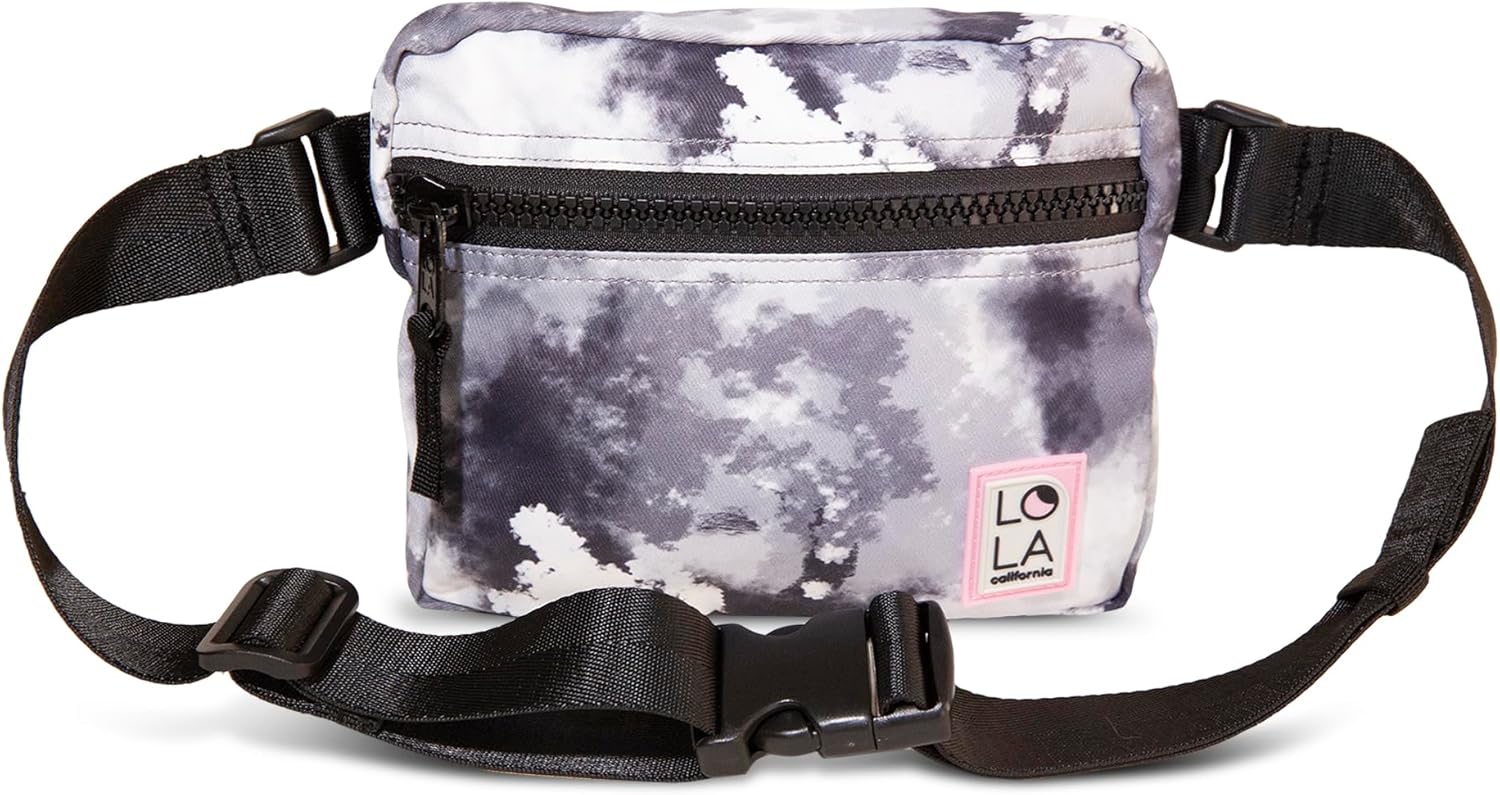 Sleek Hippie Waist Crossbody Fanny Pack Nylon Bag One Size Vibe - Black