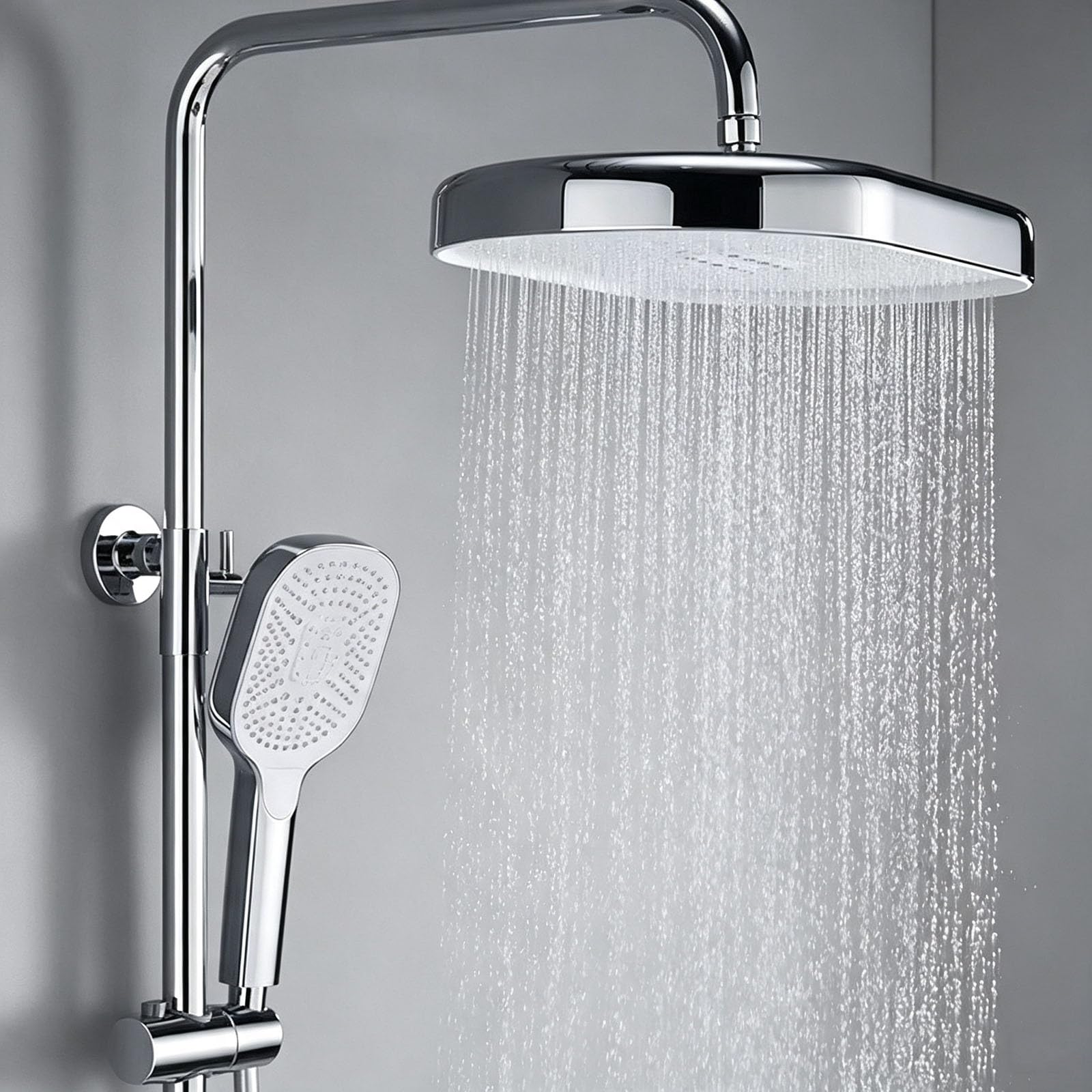 Columna Ducha Termostatica con Grifo Gris Pistola