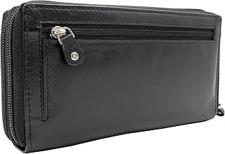 Paul Walter Premium Leather Checkbook Cover Universal with RFID Blocking Black Classic Design Slim Perfect for Personal & Business Wallet