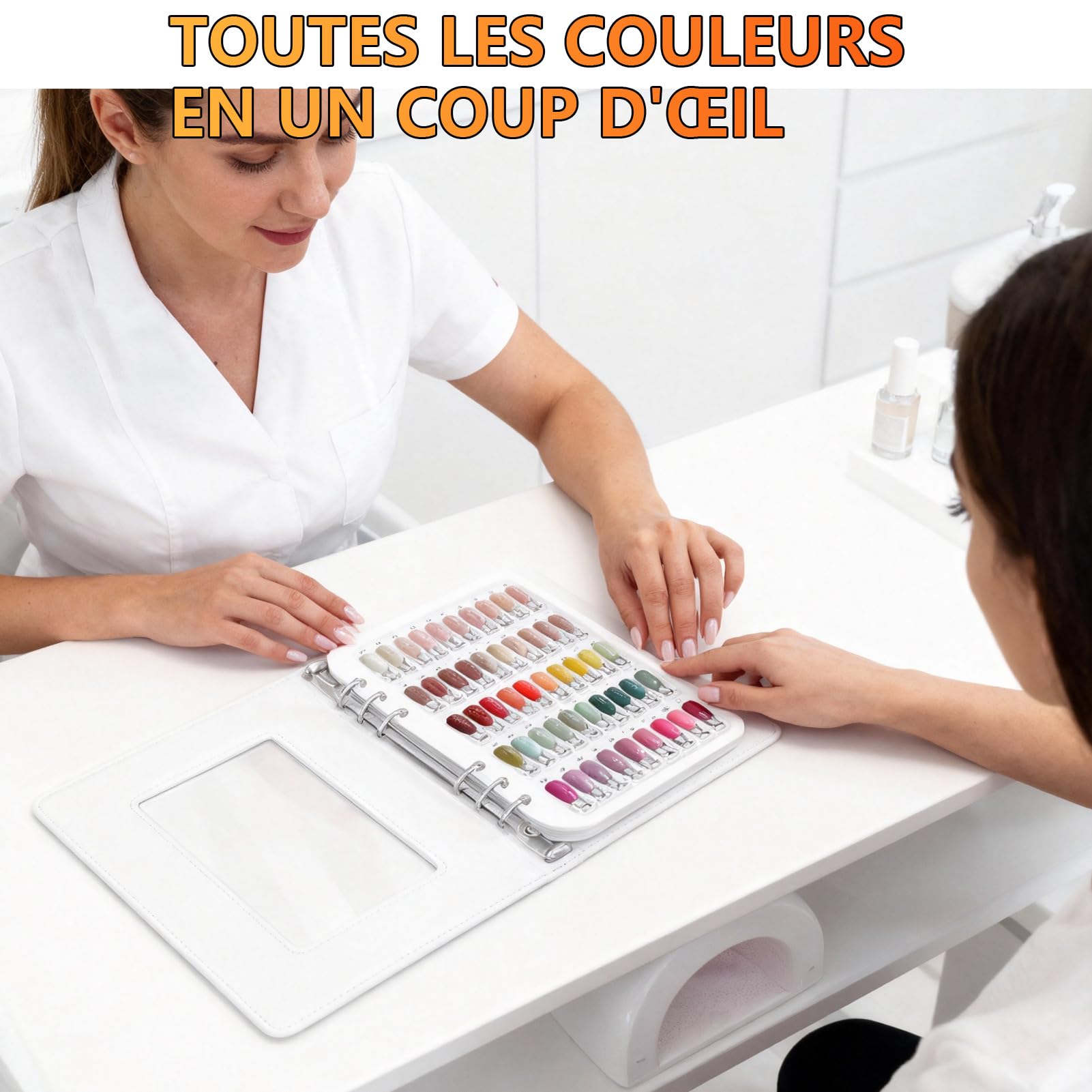 150 Couleurs Nuancier Ongles Modèles de Présentation, Présentoir Ongles Nuancier Nuancier Vernis Semi Permanent pour Style Nail Art et Affichage Des Couleurs, C11