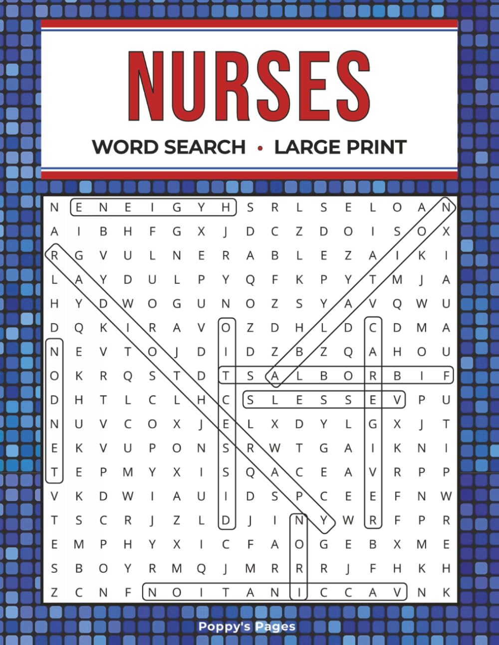 Word Search for Nurses: 100 Large Print Nursing Word Search Puzzle Book: 1200 Unique Terms