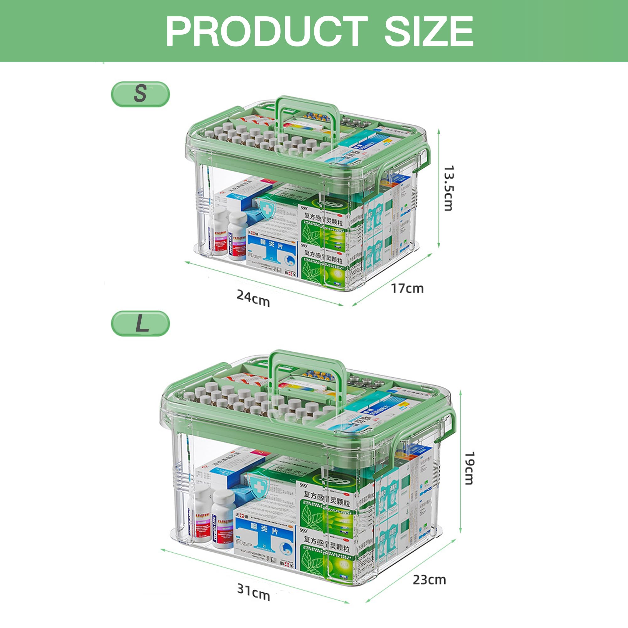 imuounl Medicine Storage Box, Medicine Container Box - Image 2