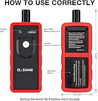Vista 2 de KINGBOLEN EL-50448 Sensor Automático de Presión de Neumáticos 315/433 MHz, Herramienta de Activación de Reset/Relearn TPMS Compatible con Vehículos