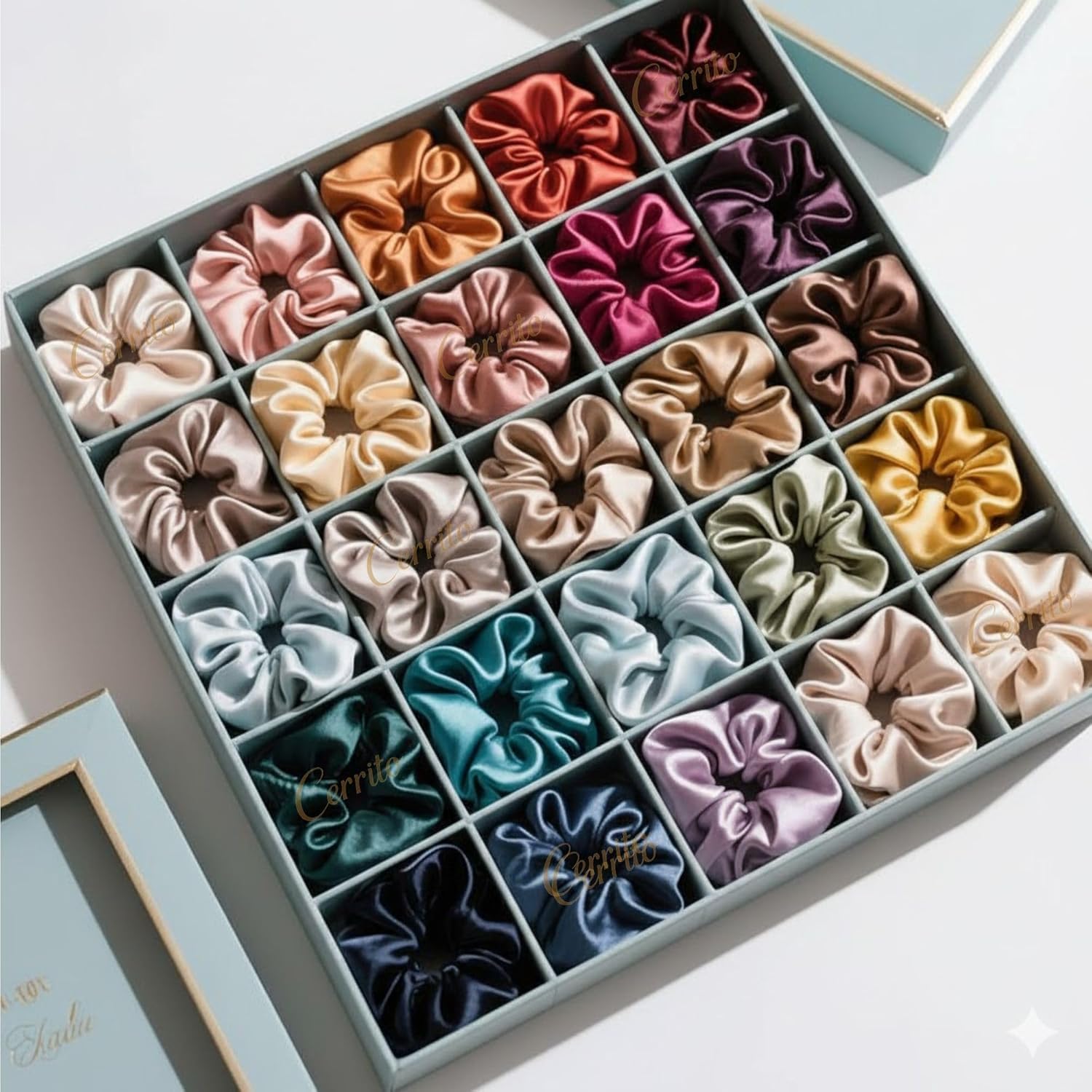 ETSAP Classic Satin Silk Scrunchies For Women And Girls Set Of 12 Scrunchie for Less Hair fall Hairbands Rubber Band Scrunchies For Girls Best Gift For Mom, Sister And Girlfriend, Multi-picture-54