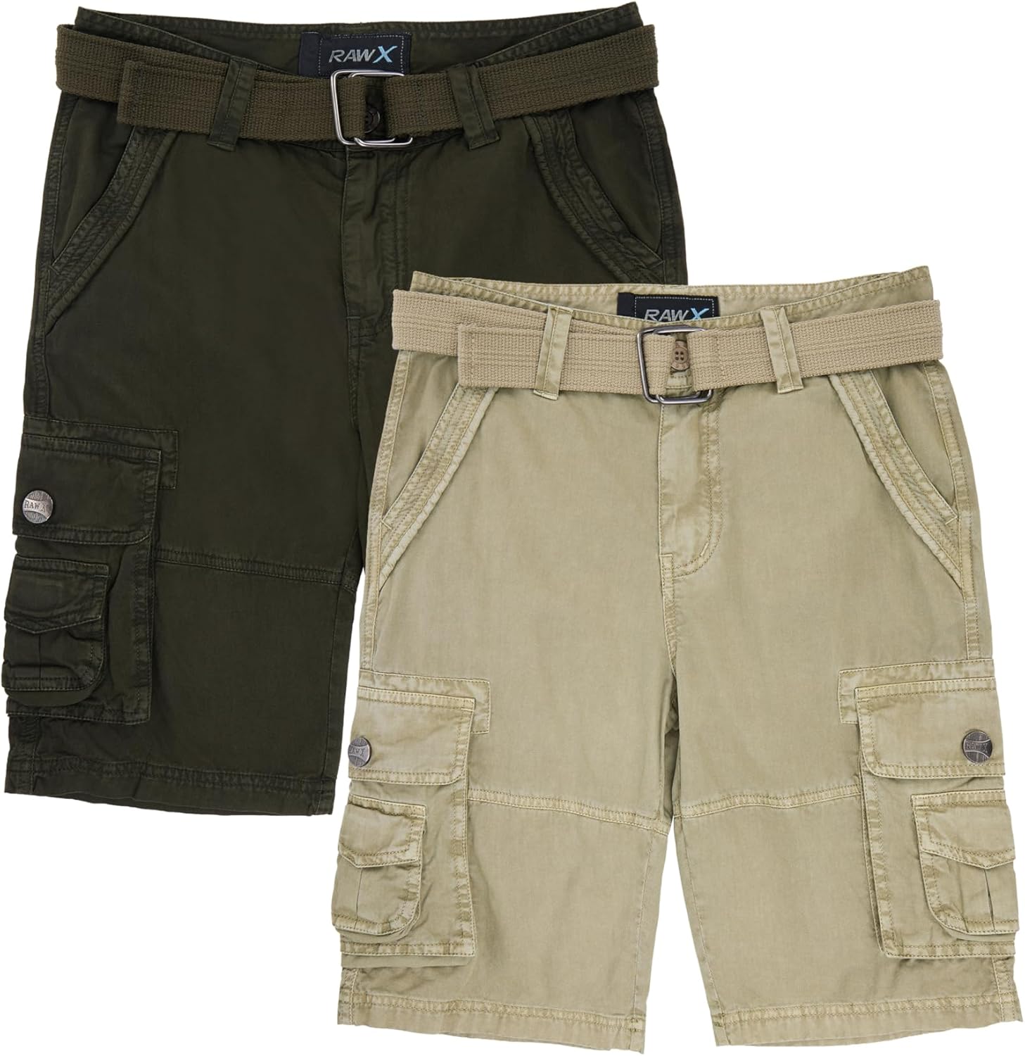 X RAY X Boys Cargo Shorts 8-18 | 100% Cotton Belted Twill Boys, Teen and Youth Cargo Short