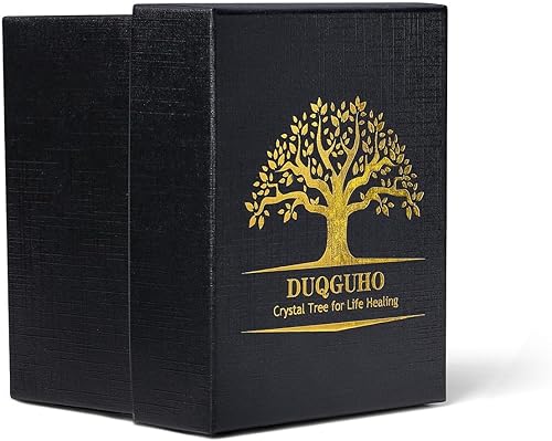 Miniatura 7 de DUQGUHO Árbol de cristal curativo piedras de cristal para el dinero árbol de Feng Shui árbol de oficina en casa decoración de árbol de cristal base