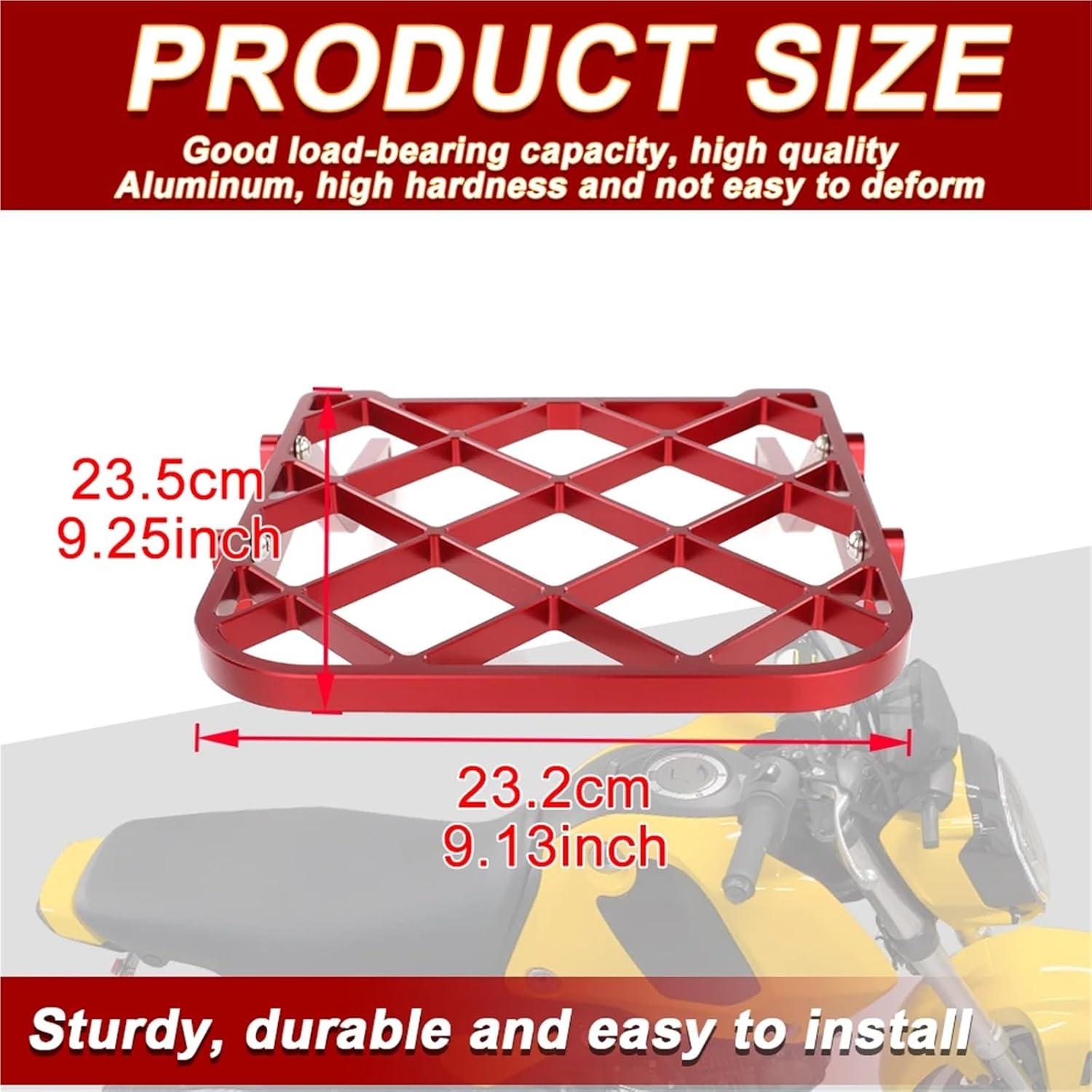 Replacement for Honda Grom 125 MSX125 2022 2023 2024 2025 MSX Rack Carrier Mount Backrest Shelf Holder Motorcycle Luggage Bracket(Black)