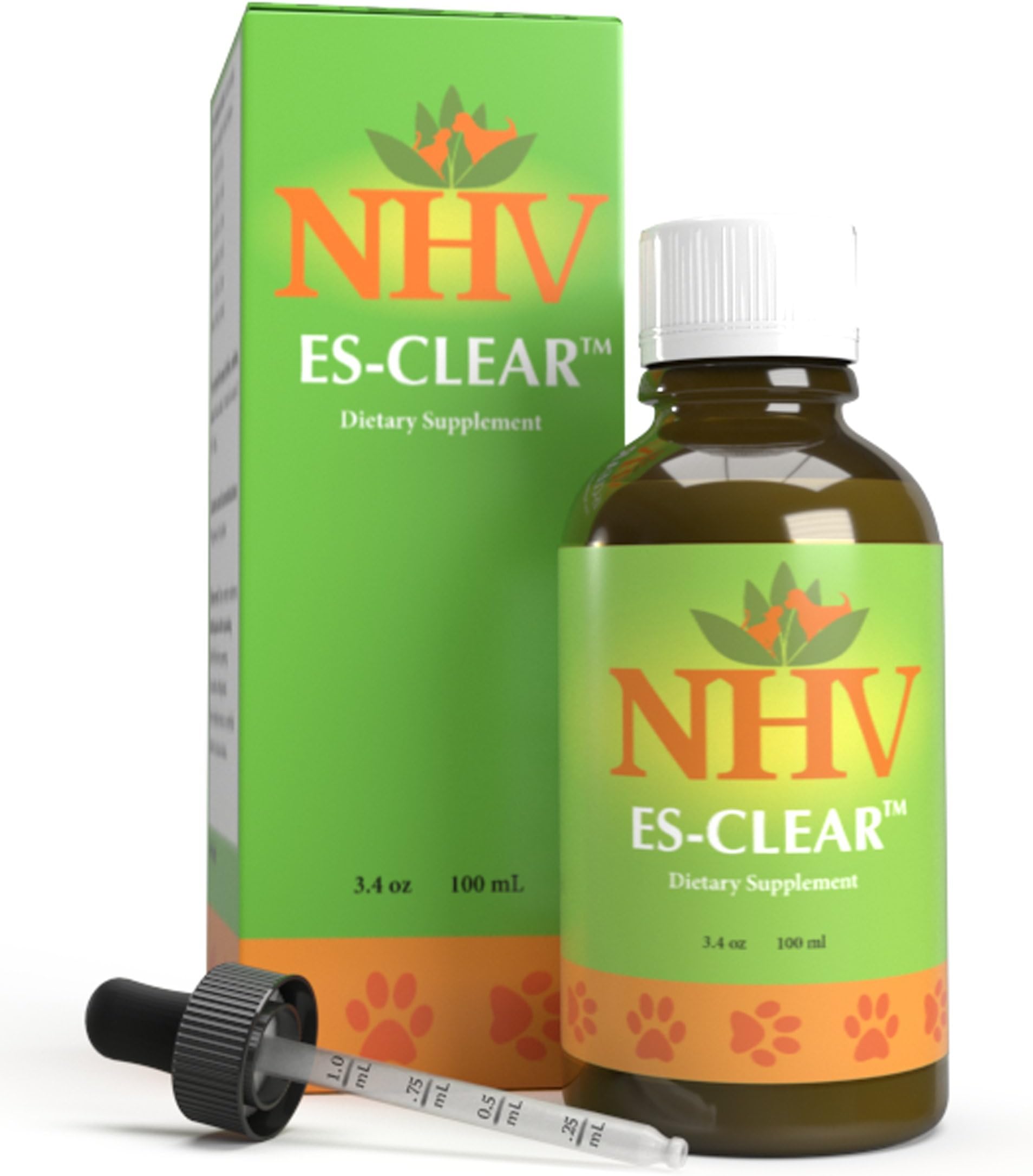 NHV ES Clear - Natural Cancer Support For Cats, Dogs, and Small Pets, 100ml w/dropper by NHV