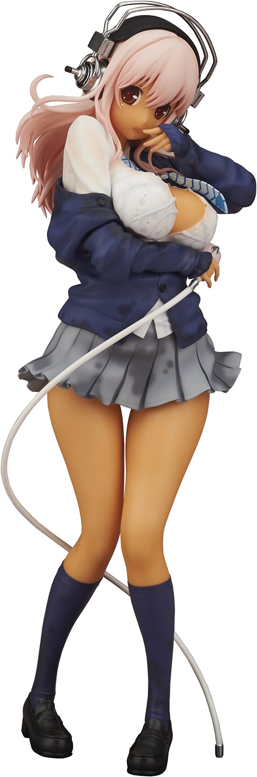 Super Sonico Statue 1/6 Super Sonico See Through When Wet Photo Shoot Tanned Gal