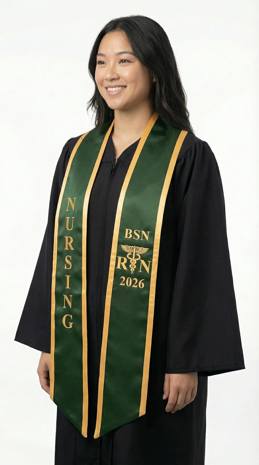 CLERKMANS Nursing BSN RN Stole for Graduation