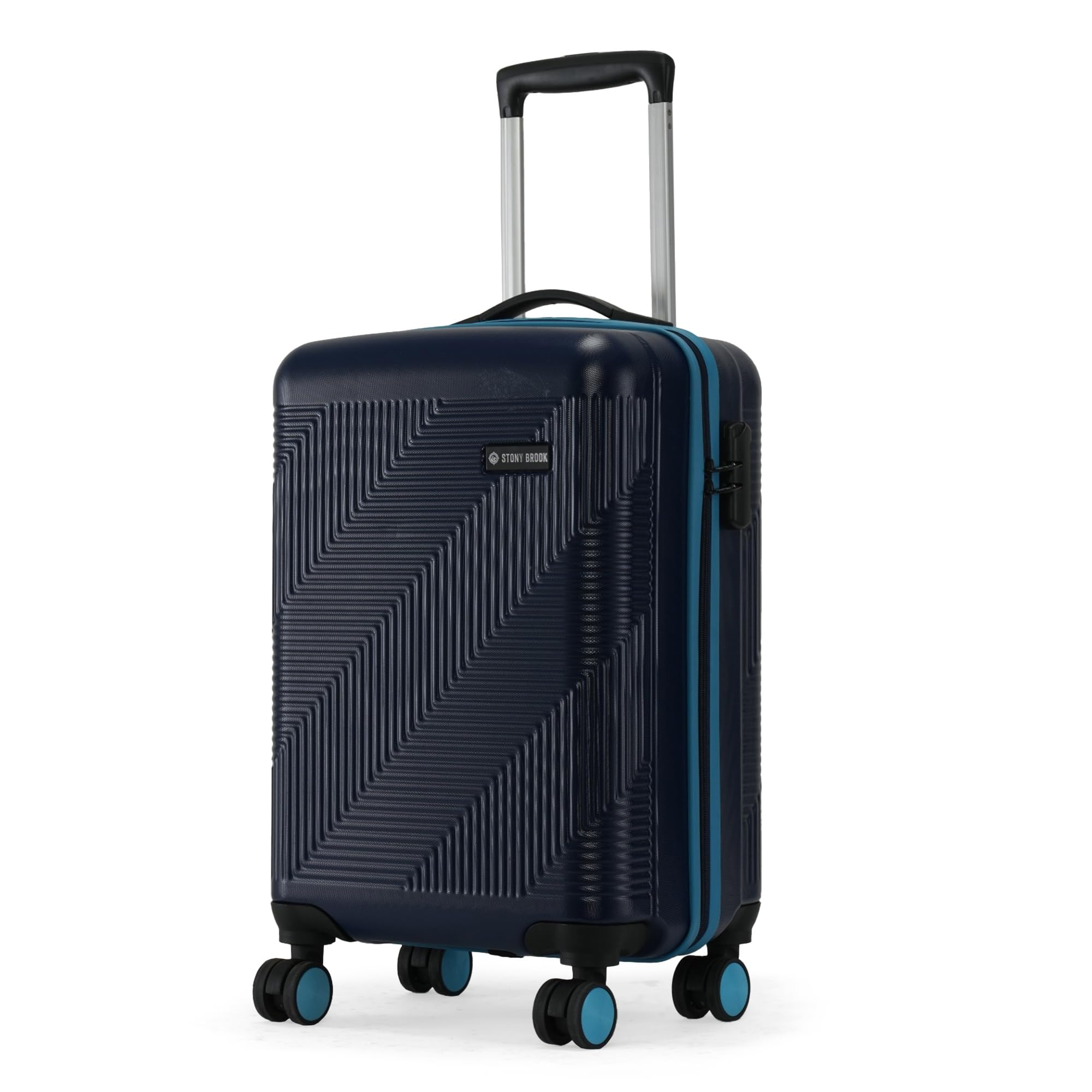 by Nasher Miles Echo Hard-Sided Polycarbonate Cabin Luggage Navy Blue Blue 20 Inch Suitcase |55cm Trolley Bag