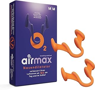 Air Max Nasenspreizer -76,1% mehr Luft - besser atmen, besser schlafen - Nasenöffner gegen Schnarchen | 2 Stück, Größe M | Packung für 4 Monate | Nasendilatator für freie Nasenatmung*
