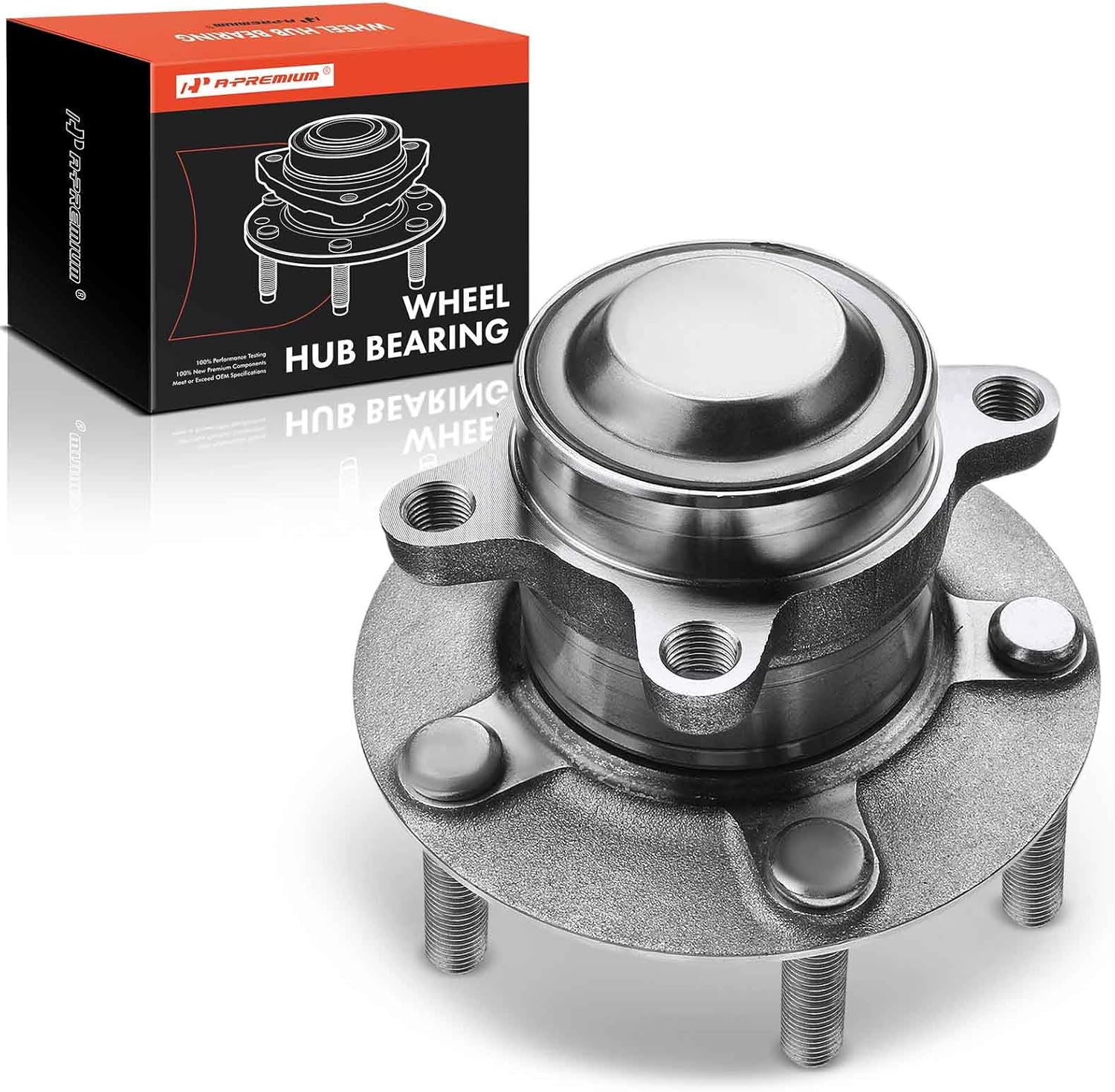 A-Premium Rear Wheel Bearing and Hub Assembly with 5-Lug Compatible with Honda Civic 2016-2021, Insight 2019-2022