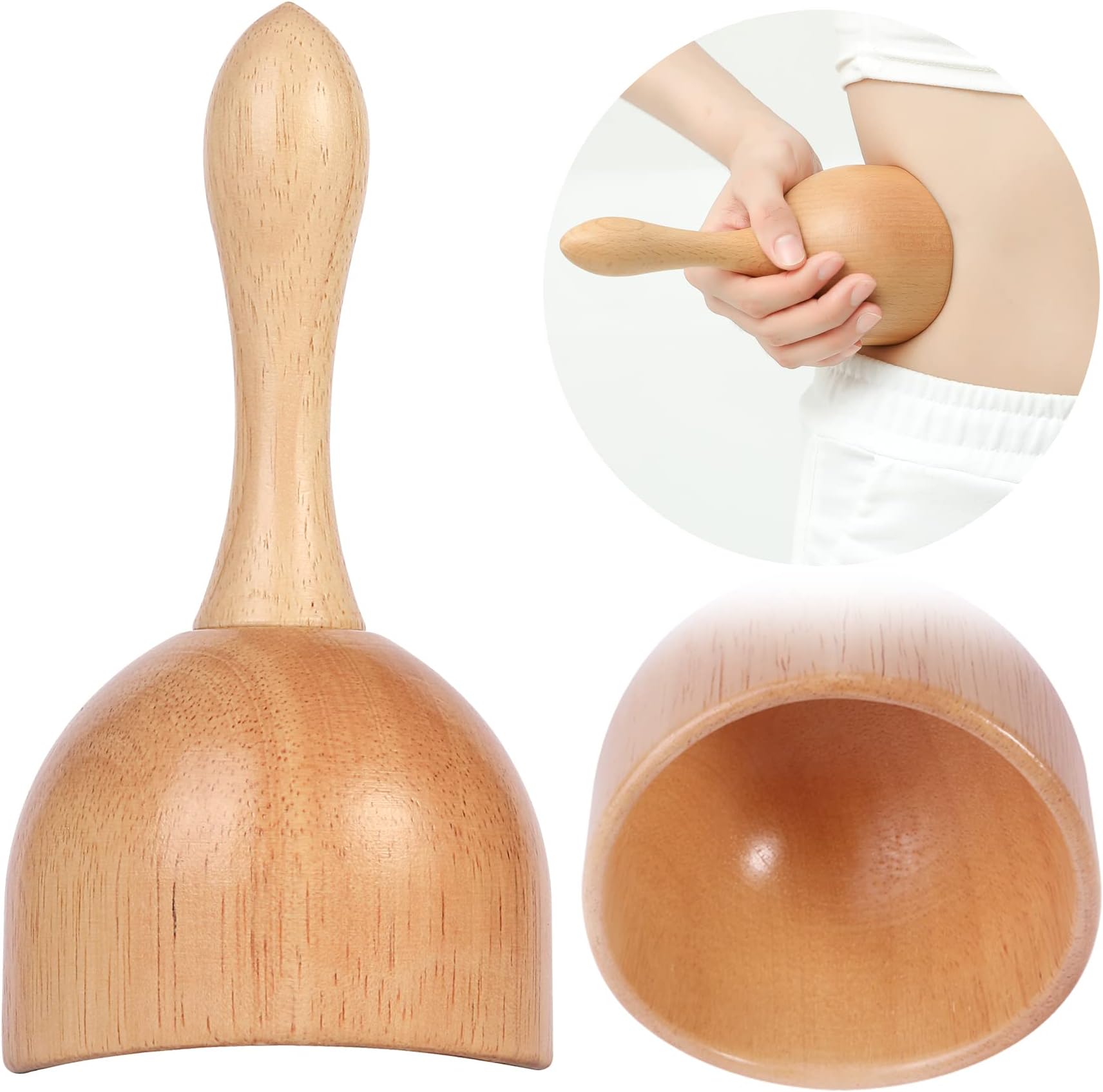 Komogir Handhleld Wooden Massage Cup Wood Therapy Massage Tool Body Sculpting Tools for Maderoterapia,Lympahtic Drainage,Anti-Cellulite,Muscle Pain Relief