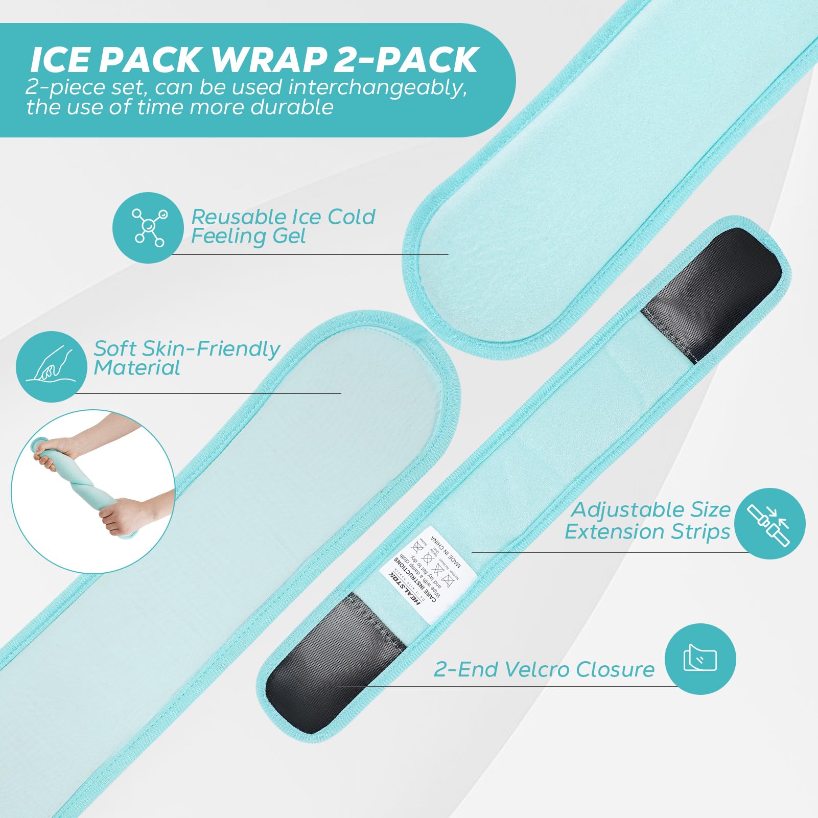 Paquete de hielo para el cuello, paquete de hielo cervical, 2 paquetes de hielo de compresión fría para lesiones de cuello, gel de terapia de frío y calor, envoltura de cabeza de hielo para