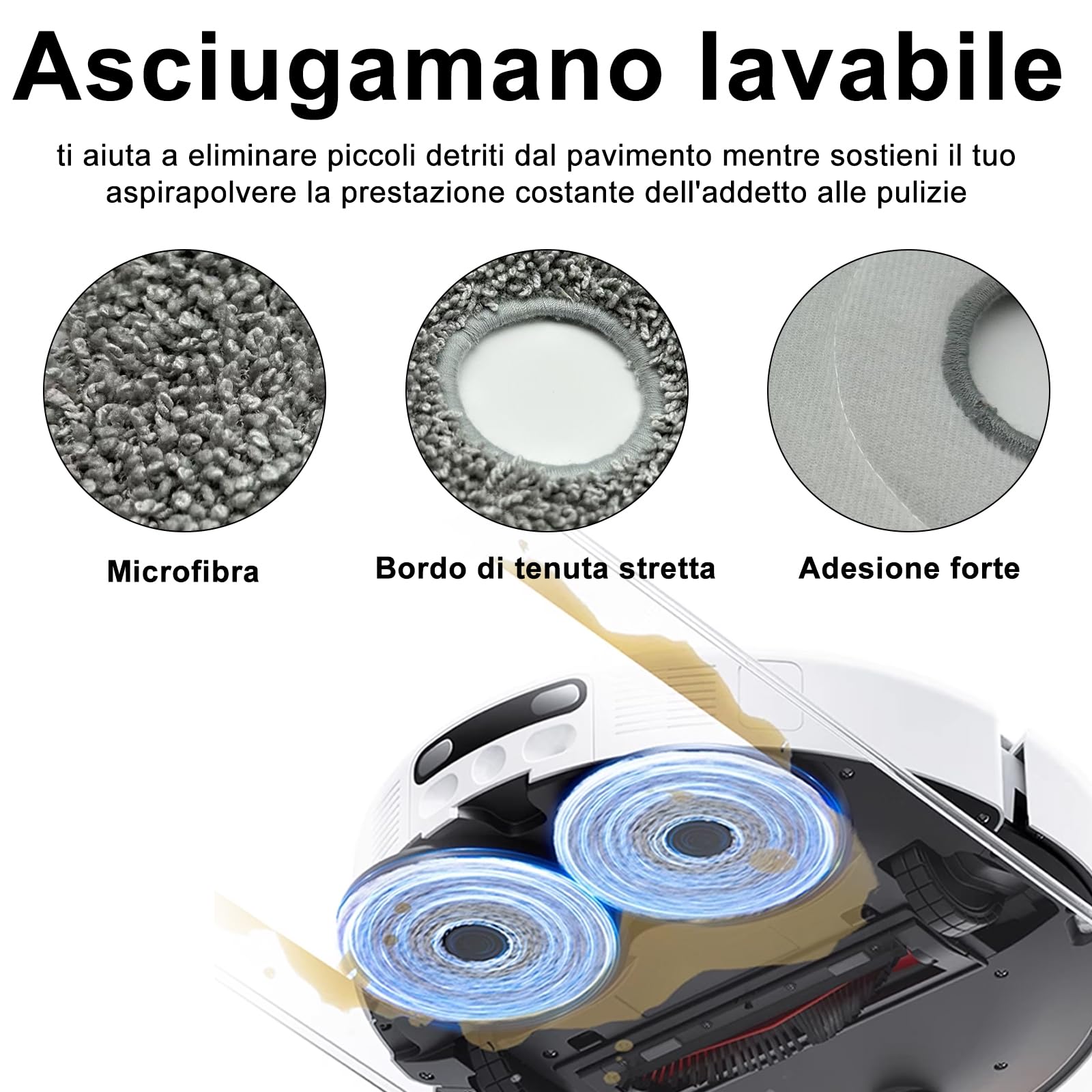 Set di Accessori per Xiaomi X20+/X10 Plus Robot Aspirapolvere, 1 Spazzola Principale, 4 Filtri Hepa, 6 Asciugamani, 6 Sacchi di Polvere, 6 Spazzole Laterali