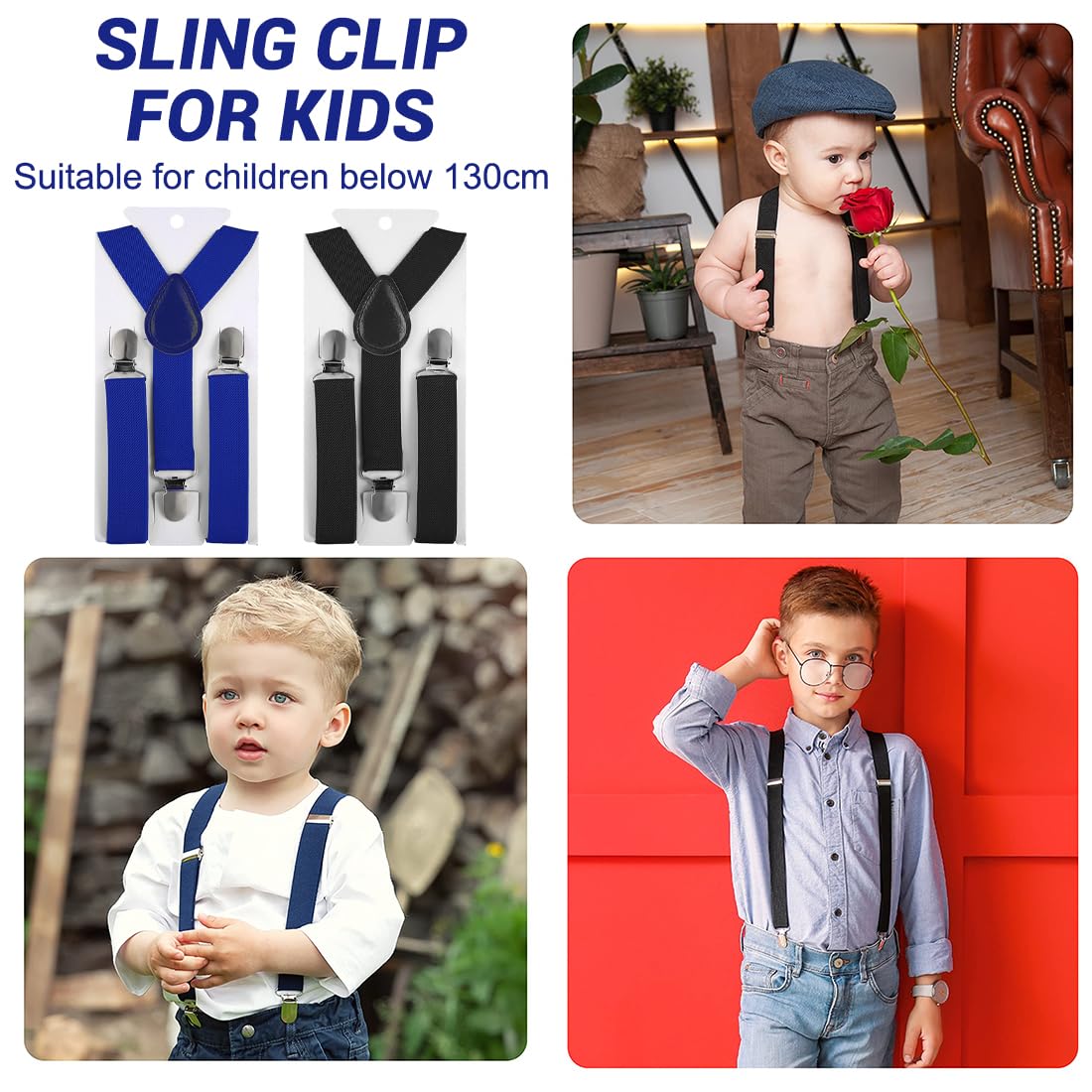 Bretelle Y-back Elastiche Per Bambini Con Clip In Pelle: Eleganti Per Matrimoni E Cerimonie - 4