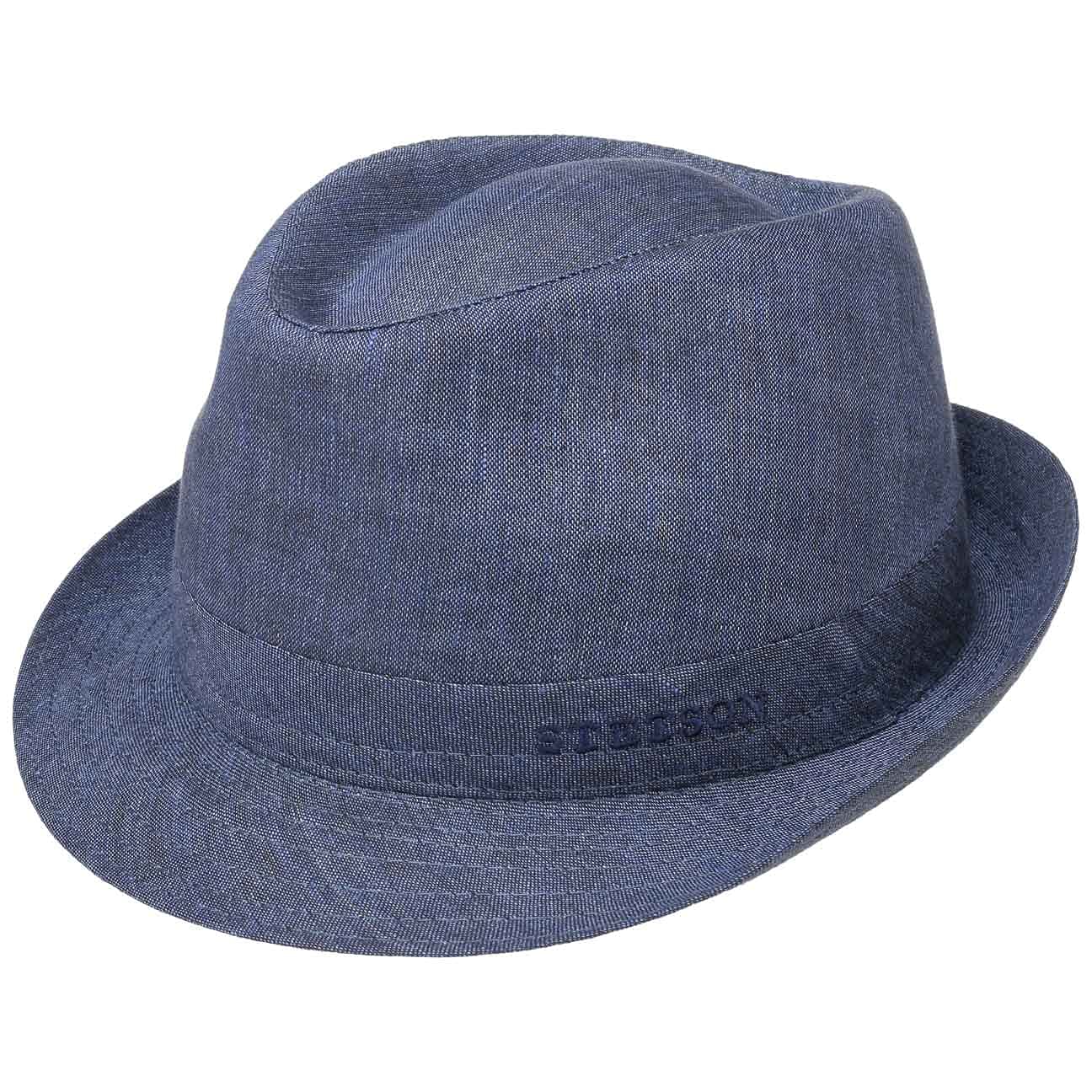 Stetson Geneva Trilby Chapeau Lin Made in Italy Unisexe Printemps Ete