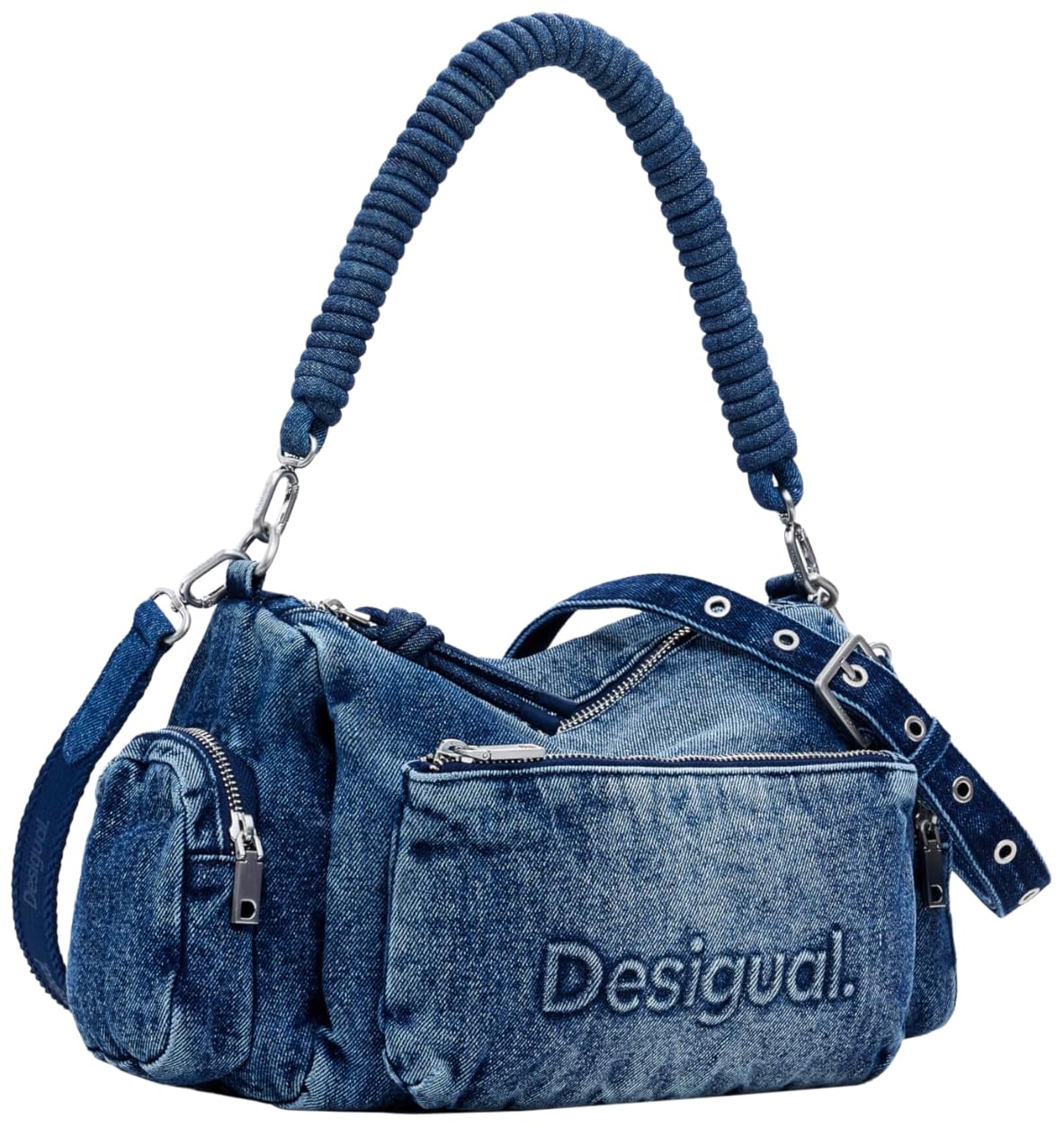 Desigual Women Bag_Half Logo, Turquoise, One Size