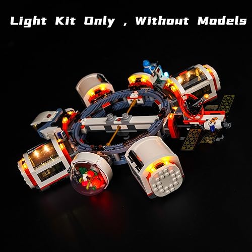 Miniatura 3 de Bourvill Luz LED para Lego 60433 City Modular Space Station Set, versión clásica, iluminación de bloques de construcción, modelo compatible con Lego