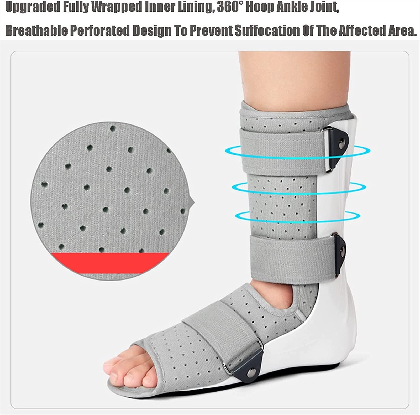 Soporte para la Periostitis Tibial, pie caído, Soporte ortopédico, Soporte para fijación de la articulación del Tobillo y Protector de esguince de Tobillo para espolón calcáneo,