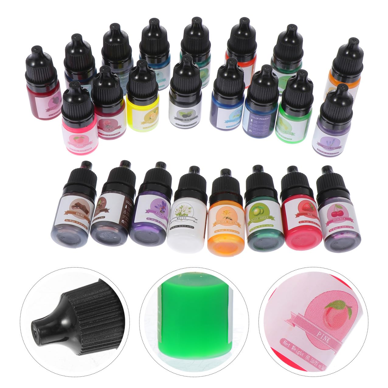 Anneome 24 Stück 5ml Pigmentkonzentrat für Selbstgemacht Bastelarbeiten