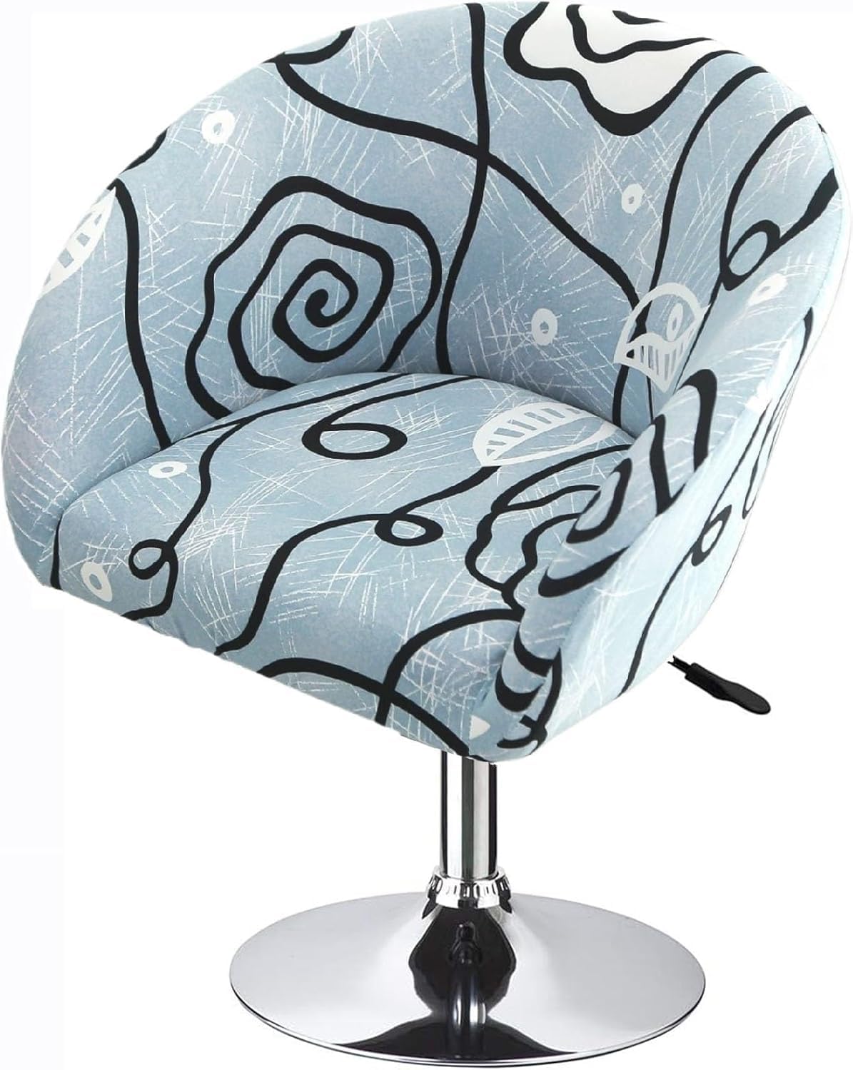 JacoJe Curved Bar Swivel Dining Chair Covers Slipcover with Armrest Back Set of 4/2/1 Stretch Bar Chair Slipcovers Bar Stool Cover Swivel Chair Protector for Counter Kitchen Dining Room(H13,4PCS)