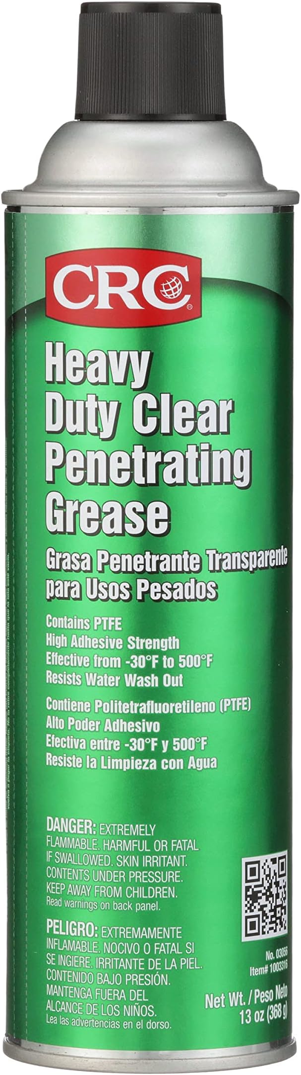 CRC Heavy Duty Clear Penetrating Grease, 13 Wt Oz, 03056
