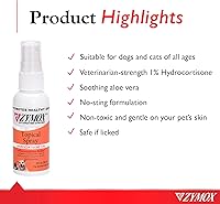 Vista 3 de Zymox Spray tópico para puntos calientes para perros y gatos con 1% de hidrocortisona, 2 onzas