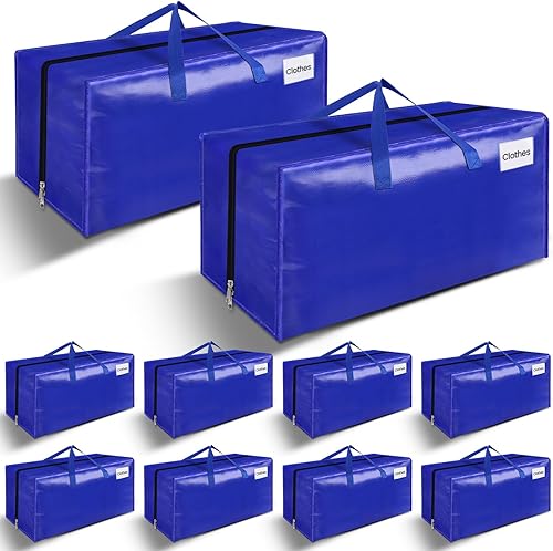 BlissTotes Bolsas de mudanza, suministros de mudanza resistentes y bolsas de almacenamiento, bolsas de embalaje extragrandes, cajas con bolsillos