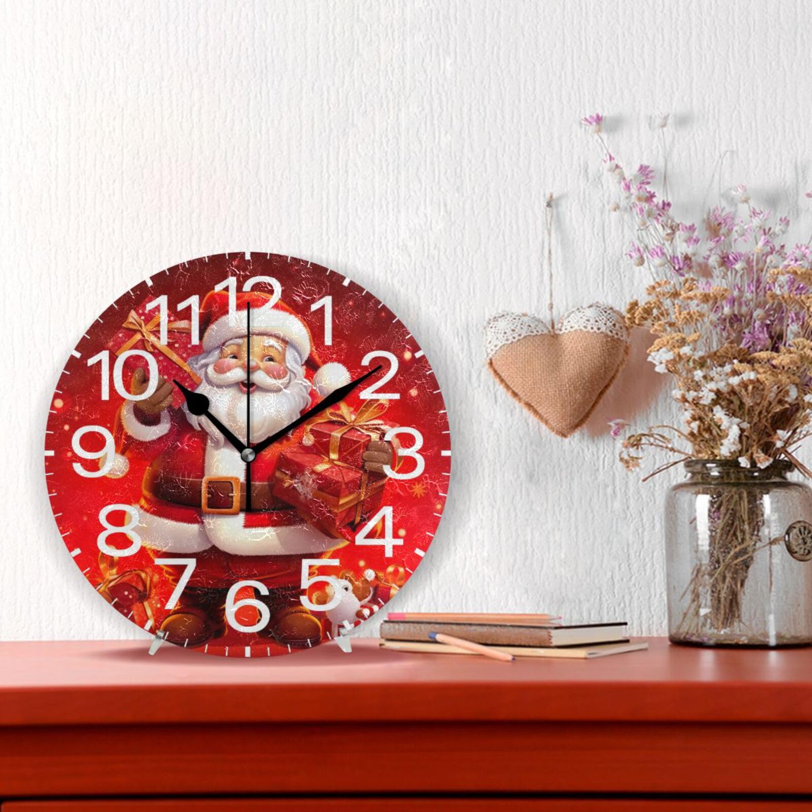 Amazon.com: xigua Christmas Santa Claus Wall Clock, Silent Non