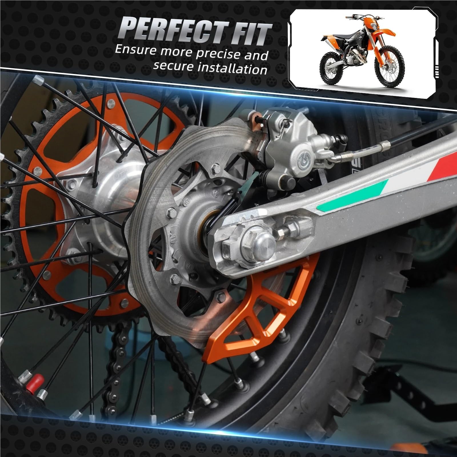 Bremssattel Abdeckungen Fit Für KTM 125 250 300 350 400 530 XCW XCFW EXC EXCF 6 Tage Hinten Bremsscheibe Schutz Protector(F)