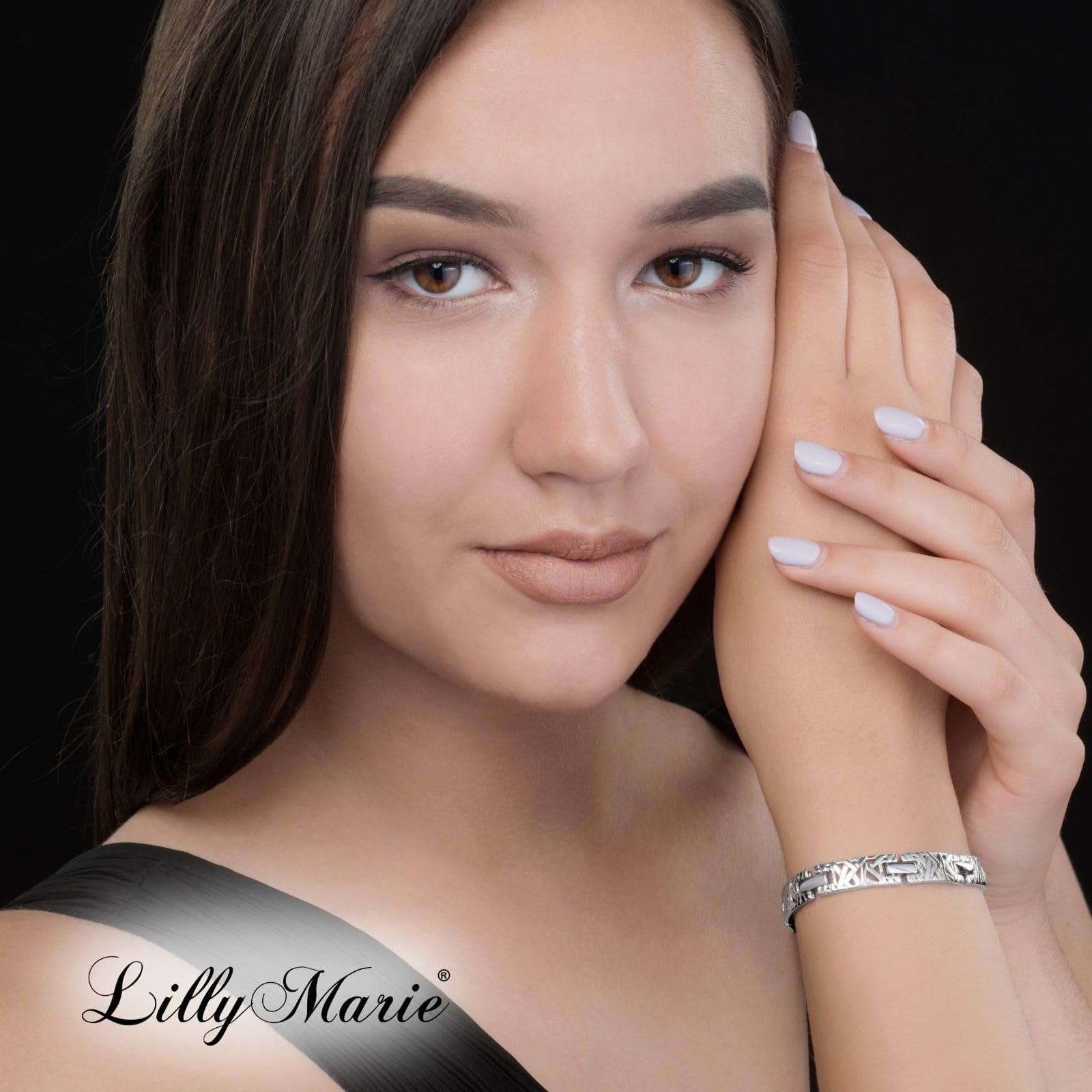 LillyMarie Hochwertiges Design Silberarmband Mit Verstellbarer Länge Und Karabinerverschluss