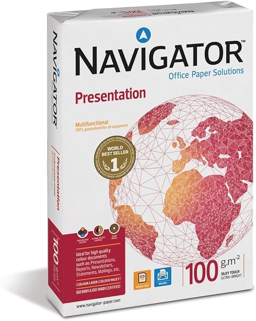 Navigator NAV1024 Presentation Paper 100gsm, 500 Sheets per Ream A3, White